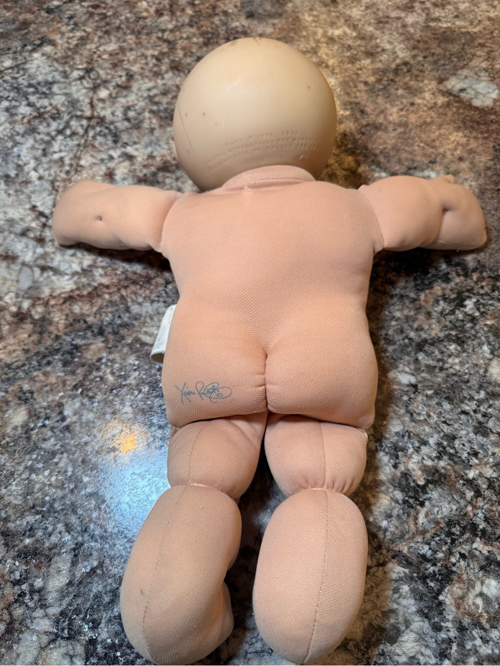 1980s Coleco Cabbage Patch Kids Brown Eyed Preemie doll featuring a bald head - Picture 5 of 16